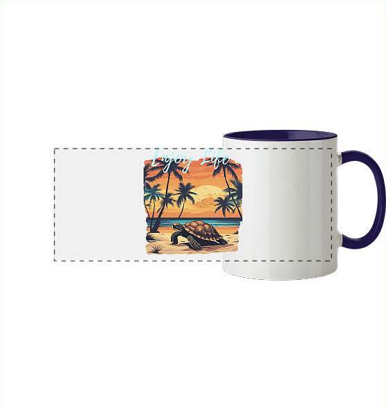 Enjoy Life Edition - Panorama Tasse zweifarbig