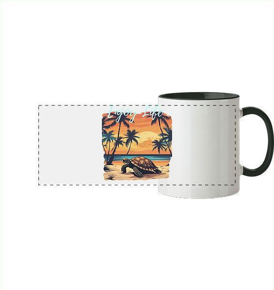 Enjoy Life Edition - Panorama Tasse zweifarbig
