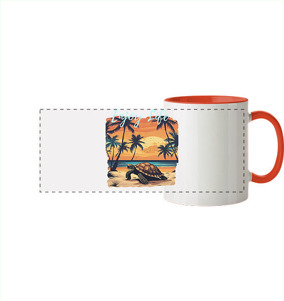Enjoy Life Edition - Panorama Tasse zweifarbig