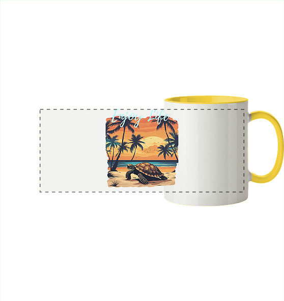 Enjoy Life Edition - Panorama Tasse zweifarbig
