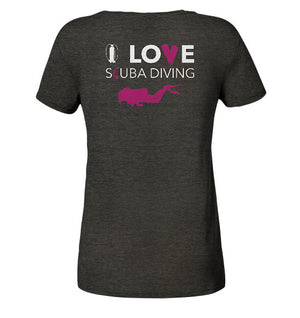 I LOVE SCUBA DIVING - Ladies Organic Shirt (meliert)