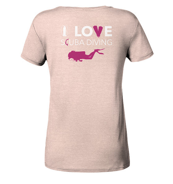 I LOVE SCUBA DIVING - Ladies Organic Shirt (meliert)