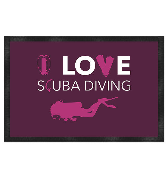 I LOVE SCUBA DIVING - doormat 60x40cm