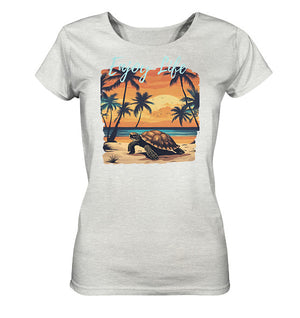 Enjoy Life - Turtle Sunset - Ladies Organic Shirt