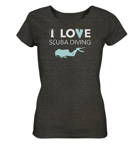 I LOVE SCUBA DIVING - Ladies Organic Shirt (mottled)