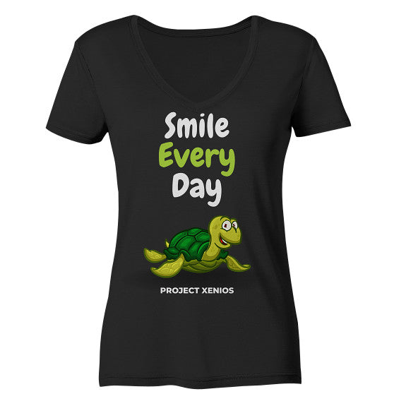 Smile - Collection - Ladies Organic V-Neck Shirt