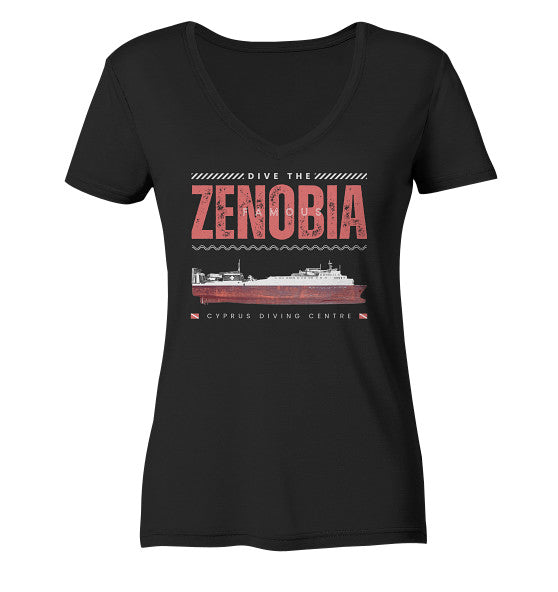 Dive the Zenobia - Ladies Organic V-Neck Shirt