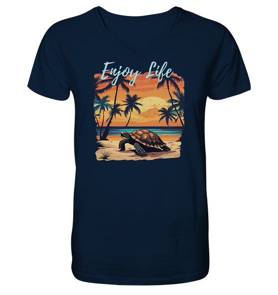 Enjoy Life Edition - Men's Organic V-Neck Shirt