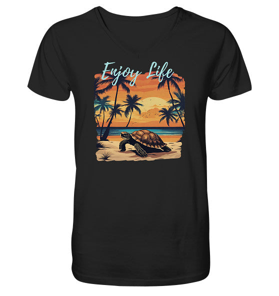 Enjoy Life Edition - Men's Organic V-Neck Shirt