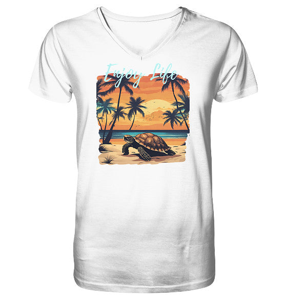 Enjoy Life Edition - Men's Organic V-Neck Shirt