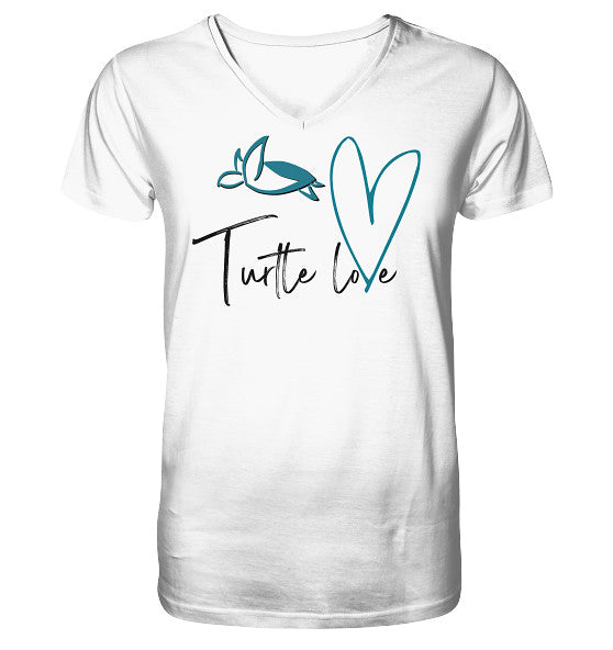 Turtle Love - Edition - Mens Organic V-Neck Shirt