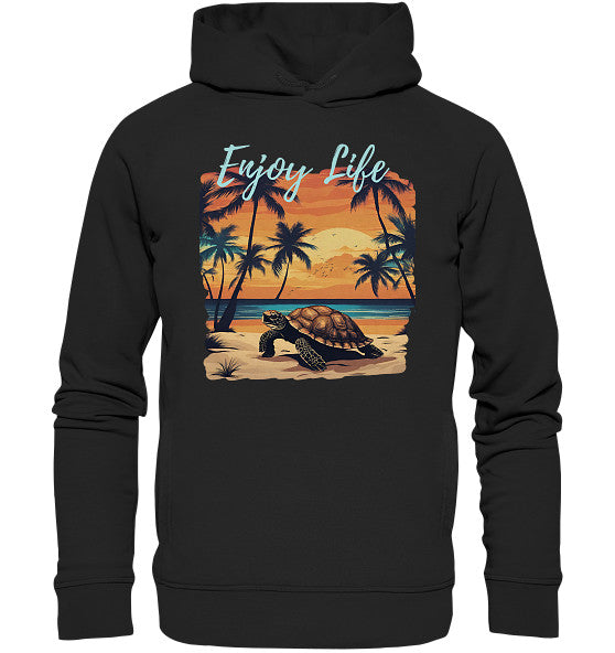 Enjoy Life - Turtle Sunset - Organic Fashion Hoodie