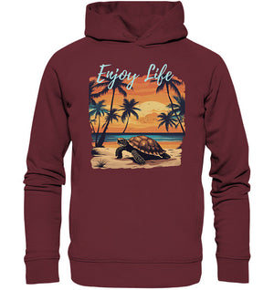Enjoy Life - Turtle Sunset - Organic Fashion Hoodie