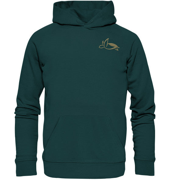 Turtle Elegant Edition - Organic Hoodie (Embroidery)