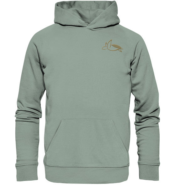 Turtle Elegant Edition - Organic Hoodie (Embroidery)