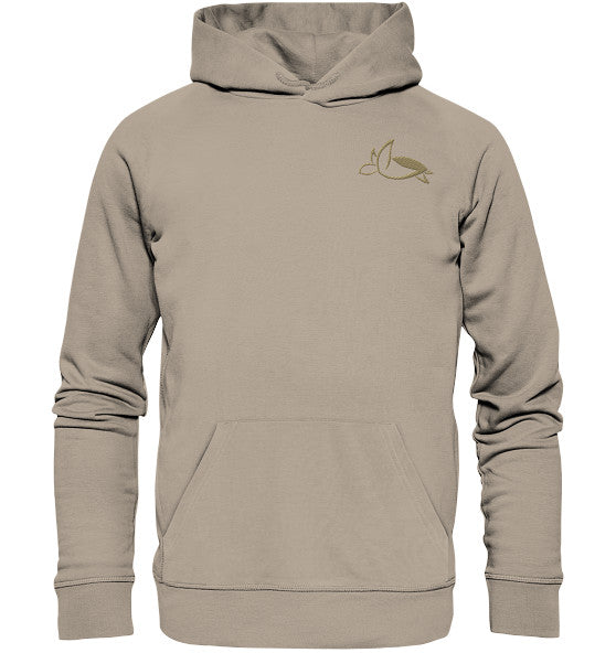 Turtle Elegant Edition - Organic Hoodie (Embroidery)