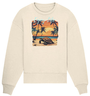Enjoy Life - Turtle Sunset - Organic Oversize Sweatshirt