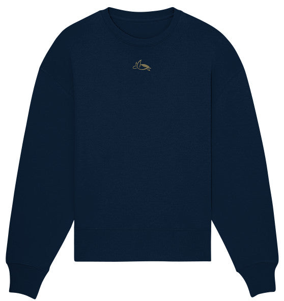 Elegant Gold - Organic Oversize Sweatshirt (Embroidery)