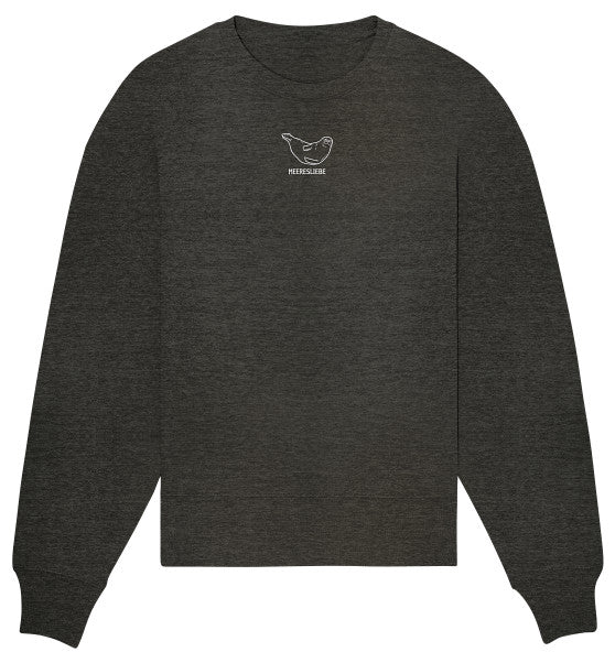 Robbe - Meeresliebe (Stick) - Organic Oversize Sweatshirt (Stick)