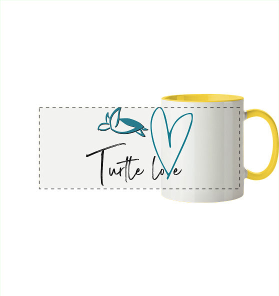 Turtle Love - Edition - Panorama Mug two-tone