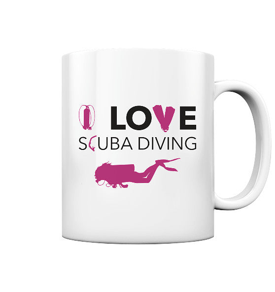 I LOVE SCUBA DIVING - glossy cup